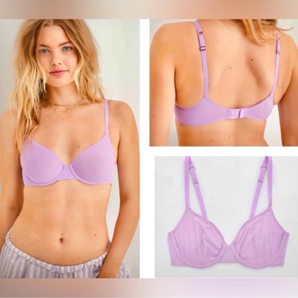 aerie full coverage purple smoothez bra - Picture 1 of 5